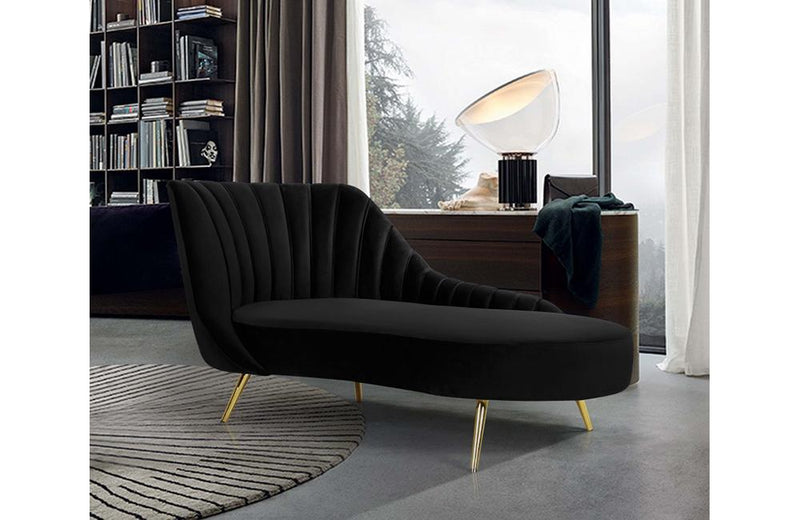 Alura Black Chaise