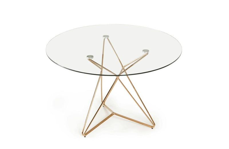 Ashland Modern Glass Round Dining Table