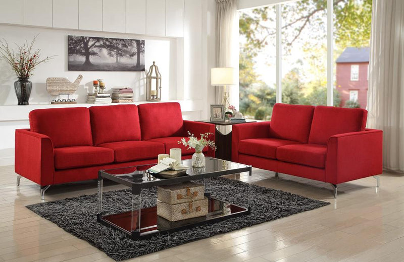 Hannah Red Sofa Set