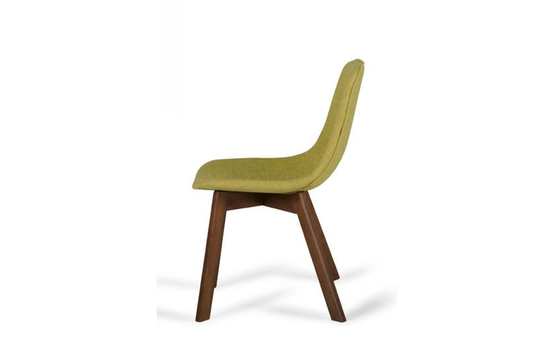 Laken Modern Green Tea & Walnut Dining Chair