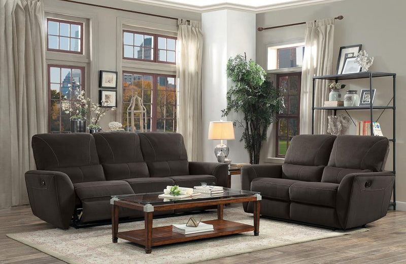 Teddy Brown Reclining Sofa Set