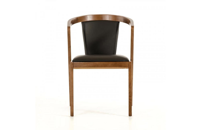 Gregor Modern Black & Walnut Dining Chair