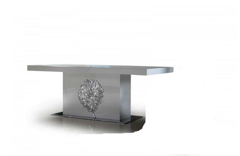 Emma White Lacquer Modern Dining Table