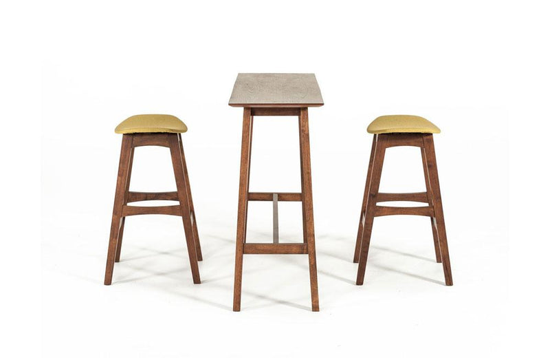 Steed Modern Walnut Bar Table Set