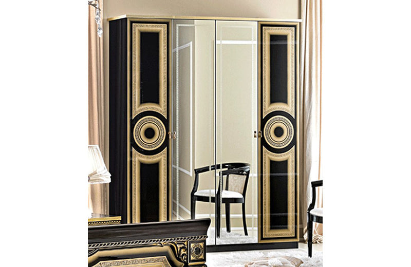 Aida Bedroom Black w/Gold, Camelgroup Italy