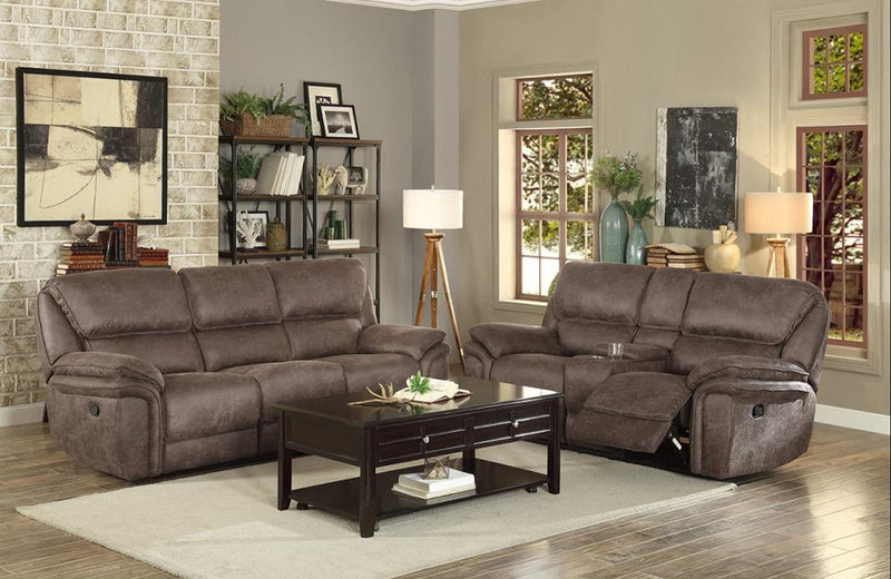 Gordon Brown Fabric Reclining Sofa Set