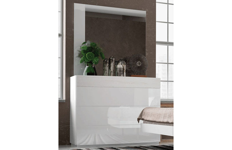 Costa White Modern Single Dresser