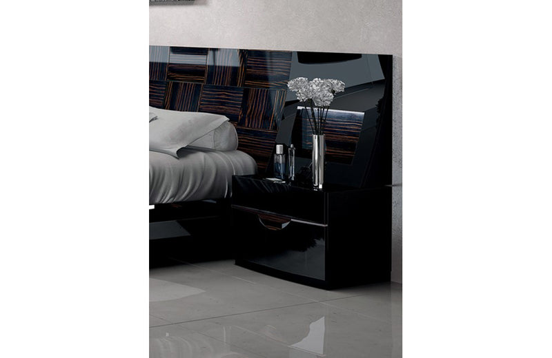 Jillian Black Modern Nightstand