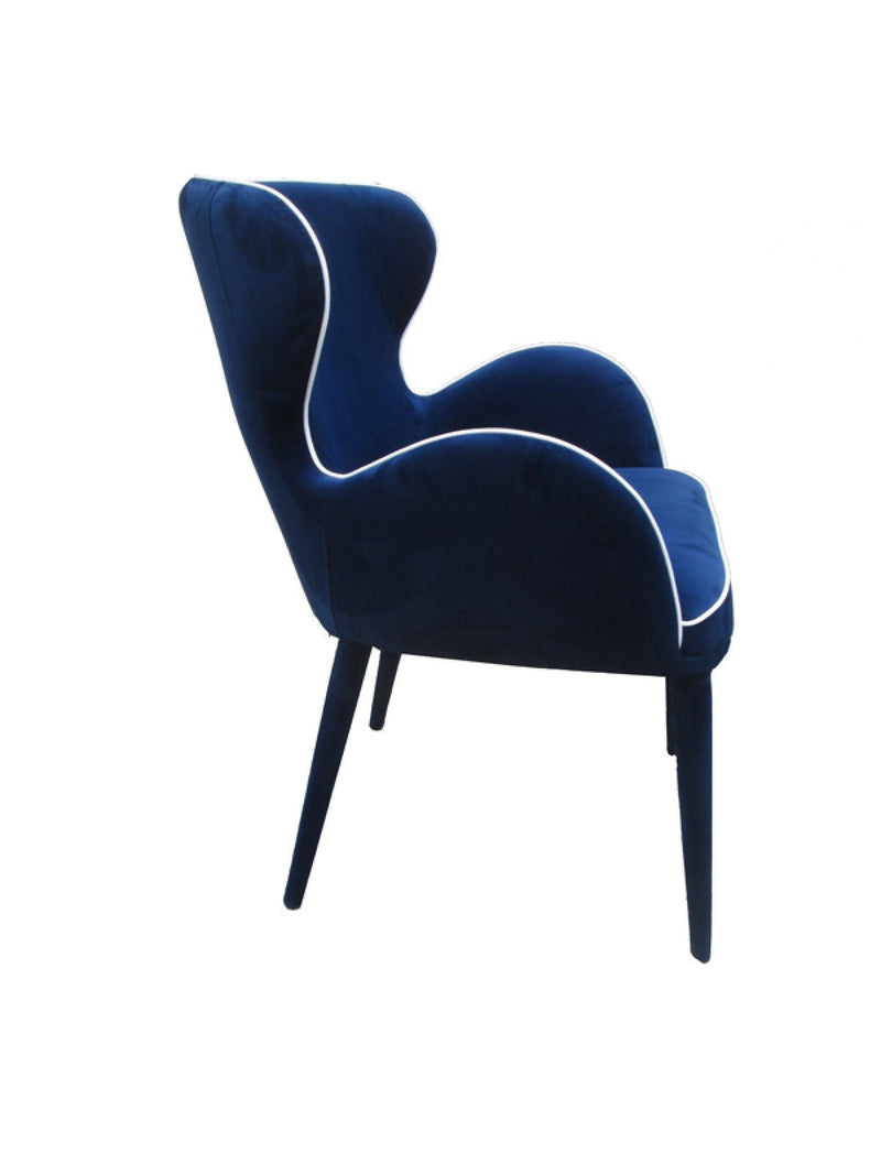 Tigard Modern Fabric Dining Chair Blue