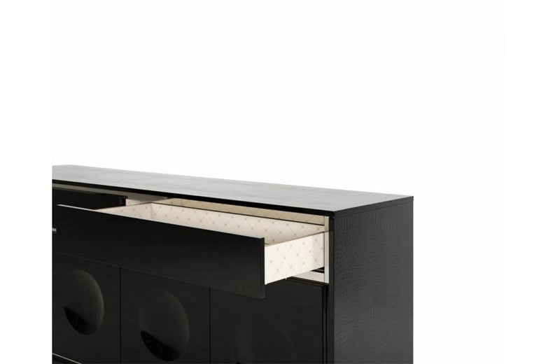 Grand Modern Black Lacquer Buffet