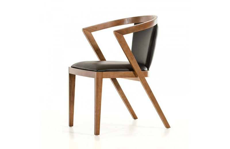 Gregor Modern Black & Walnut Dining Chair