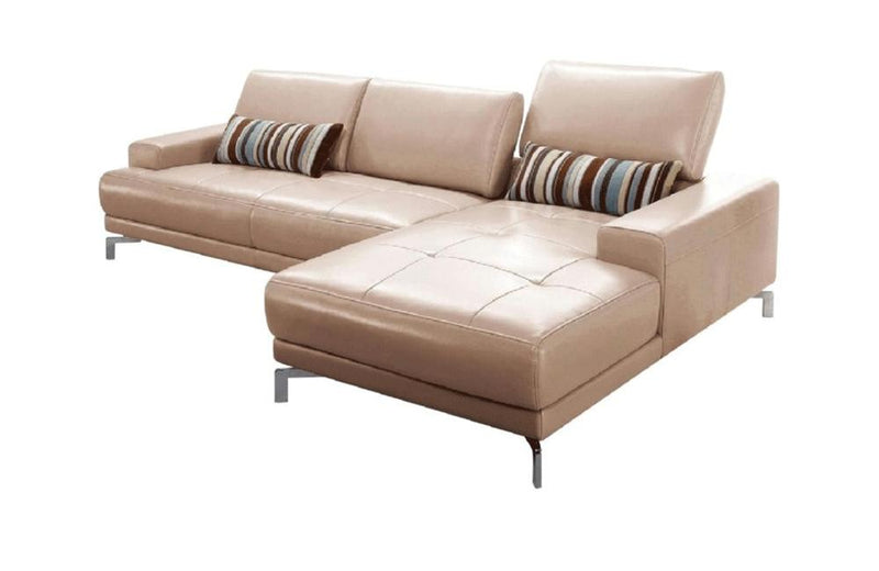 Patrizio Beige Leather Sectional Sofa