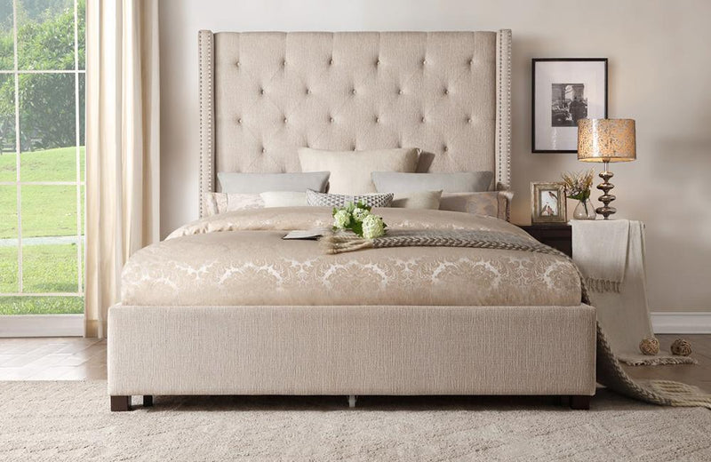 Zenna Beige Storage Bed