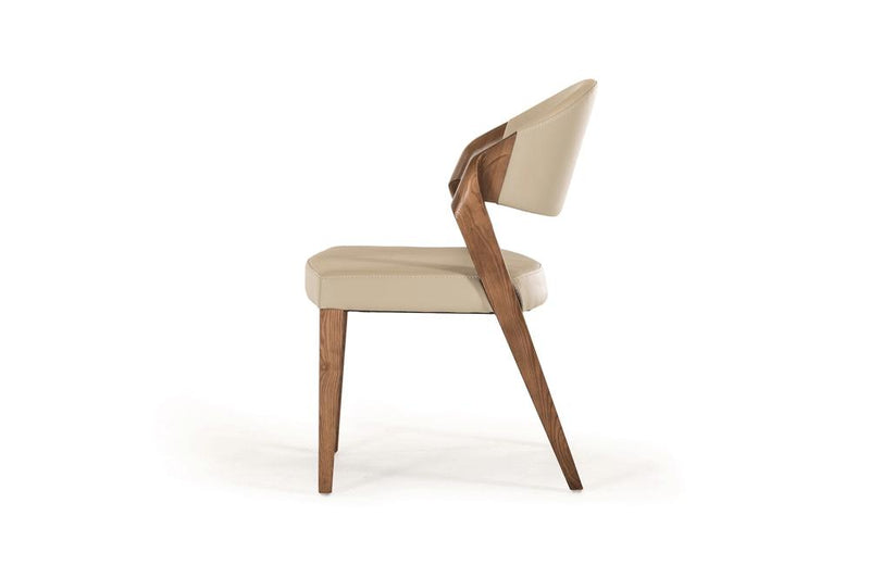 Arlo Mid-Century Gray & Walnut Dining Chair