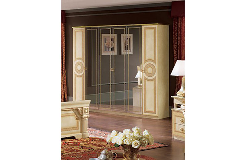 Aida Ivory 4-Door Wardrobe