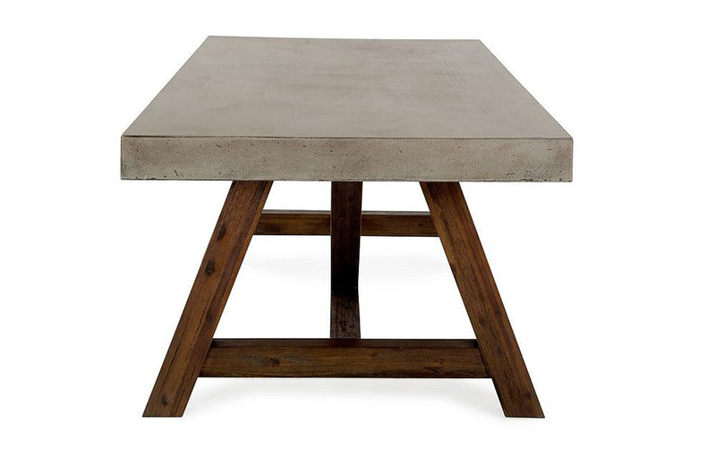 Revok Modern Concrete & Acacia Dining Table