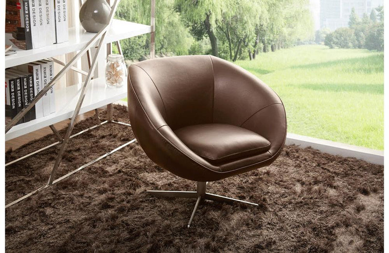 Leda Swivel Chair Brown