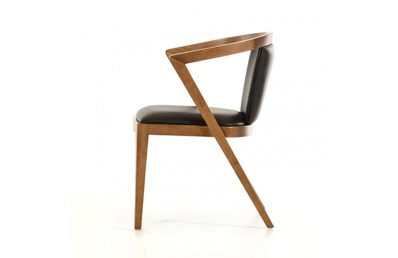 Gregor Modern Black & Walnut Dining Chair