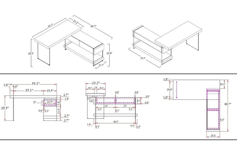 Camilla Modern Office Desk