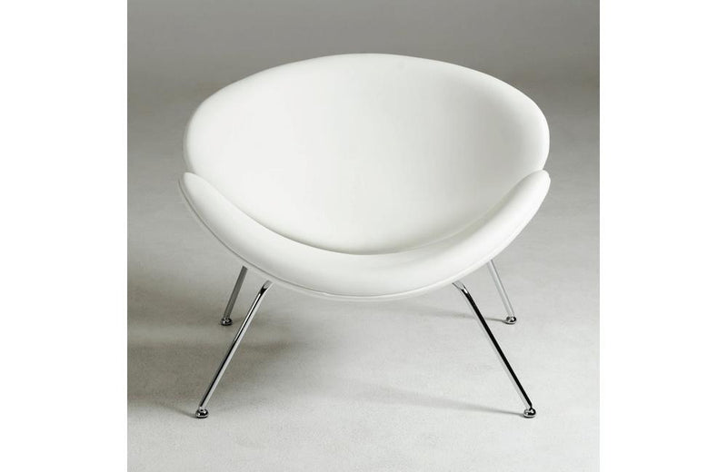 Anais Contemporary Leatherette Accent Chair White