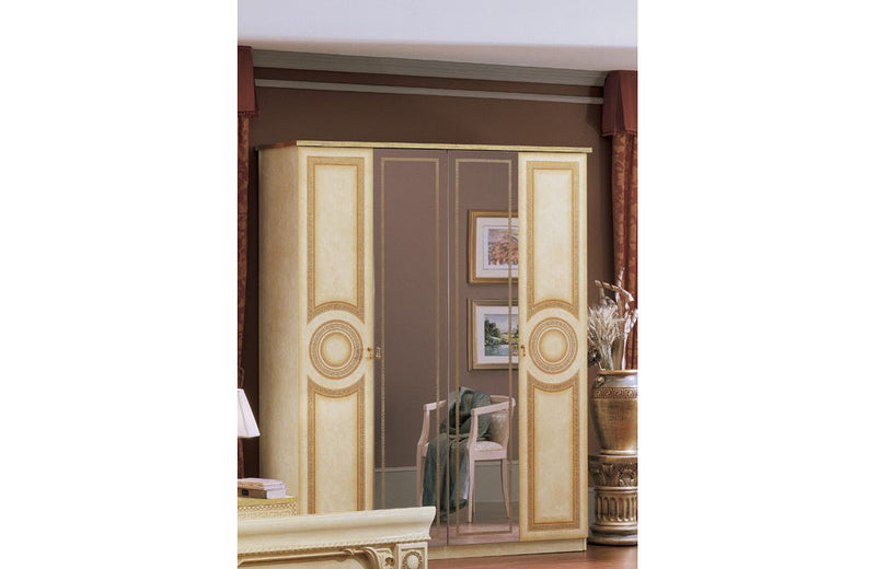 Aida Ivory 4-Door Wardrobe