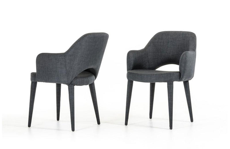 Williamette Modern Fabric Dining Chair Gray