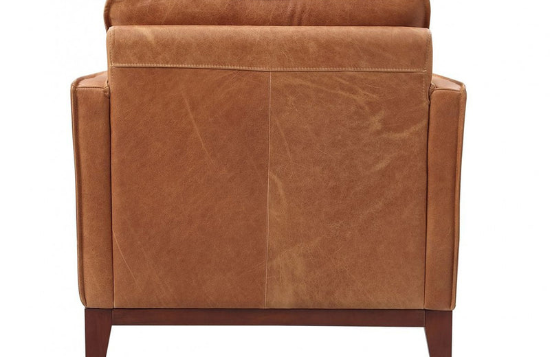 Divani Casa Naylor Modern Brown Italian Leather Split Chair