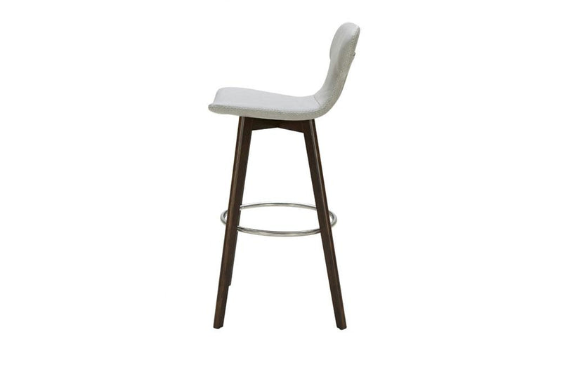 Zach Modern Eco-Leather Bar Stool Gray