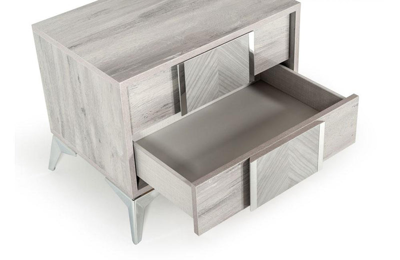 Alexa Italian Modern Nightstand Gray