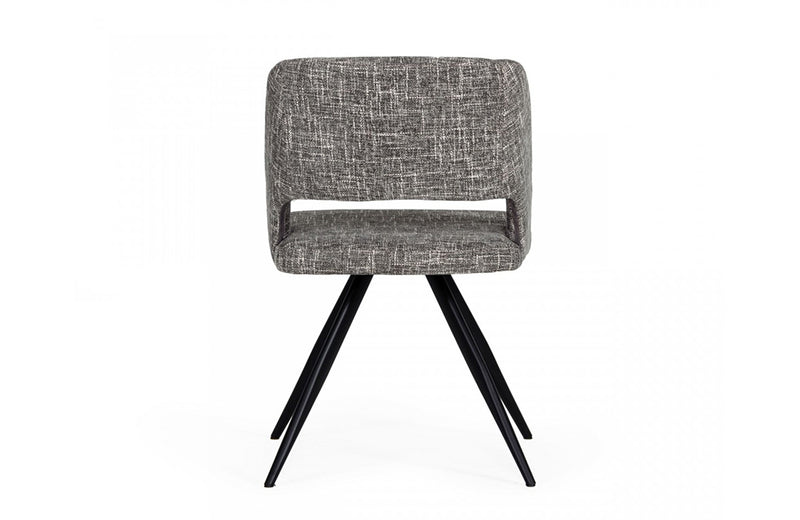 Modrest Palmer Modern Grey Fabric Dining Chair (Set of 2)