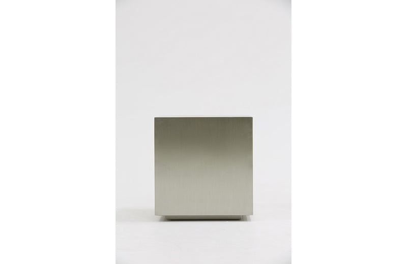 Modrest Anvil Modern Brushed Stainless Steel End Table