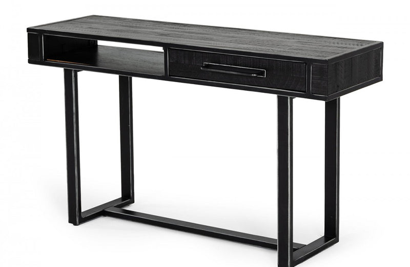 Modrest Hardy Modern Black Acacia Console Table