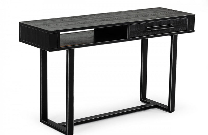 Modrest Hardy Modern Black Acacia Console Table