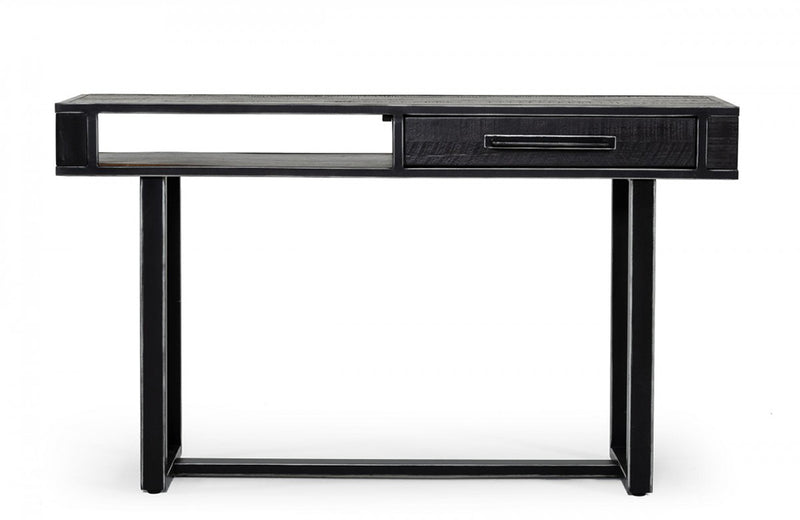 Modrest Hardy Modern Black Acacia Console Table