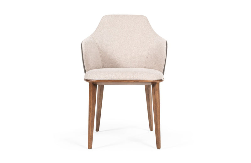 Modrest Megan Modern Beige & Grey Dining Chair