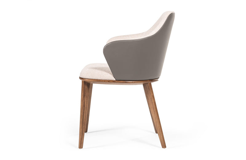 Modrest Megan Modern Beige & Grey Dining Chair