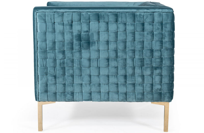 Divani Casa Atwood Modern Teal Arm Chair