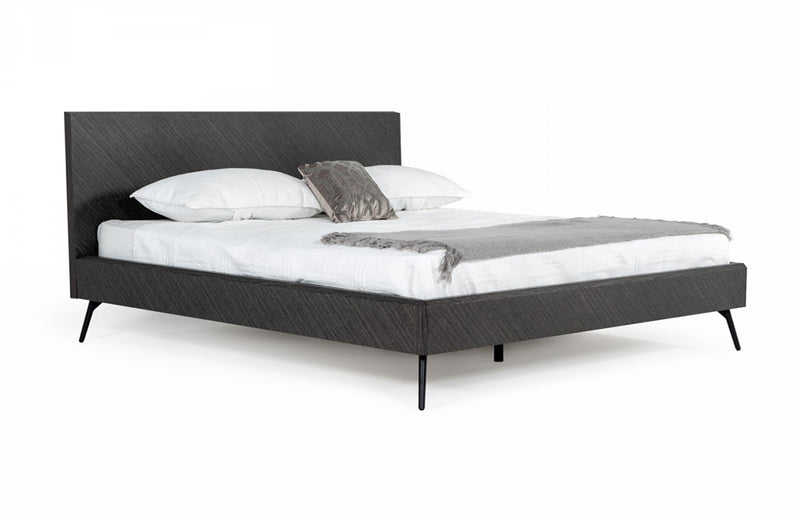 Modrest Gaige Modern Grey Elm Bed