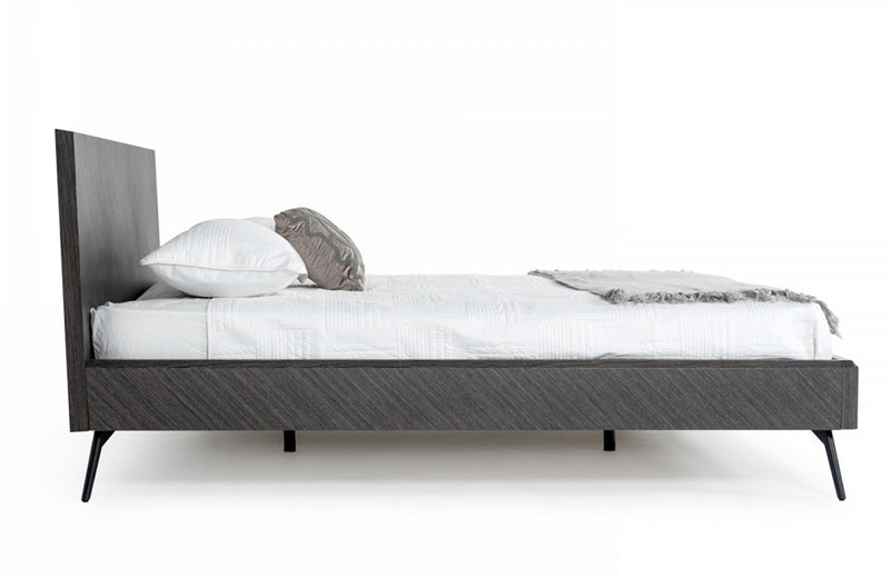 Modrest Gaige Modern Grey Elm Bed