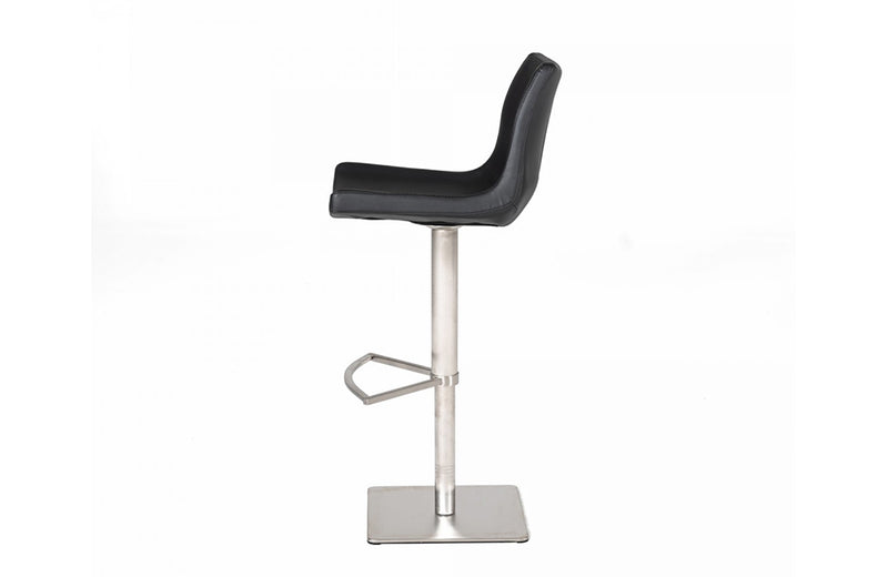 Modrest Aaron Modern Black Eco-Leather Bar Stool