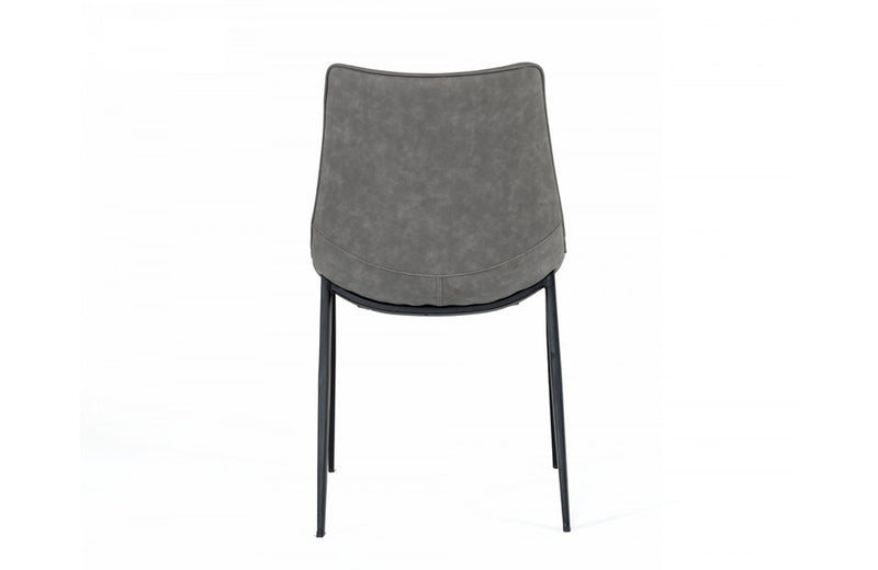 Modrest Frasier Modern Grey Eco-Leather Dining Chair (Set of 2 )