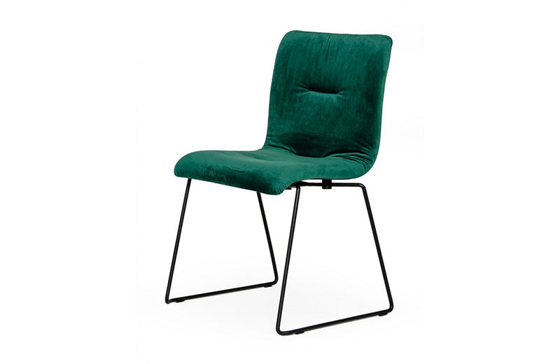 Modrest Yannis Modern Green Fabric Dining Chair (Set of 2)