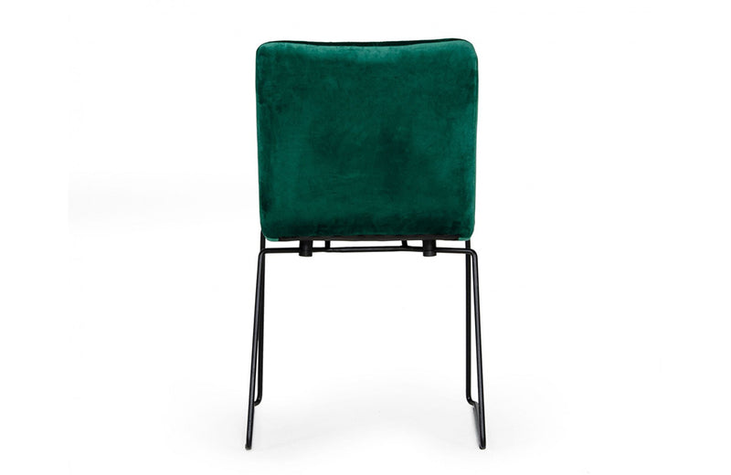 Modrest Yannis Modern Green Fabric Dining Chair (Set of 2)