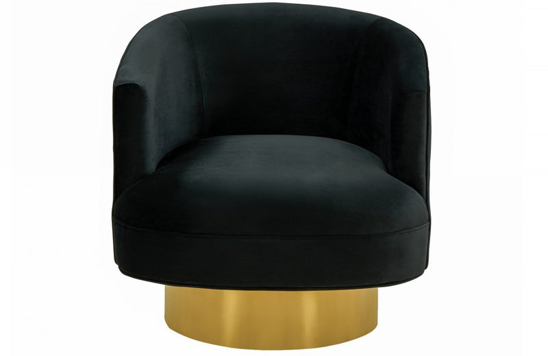 Divani Casa Basalt  Modern Black Fabric Accent Chair