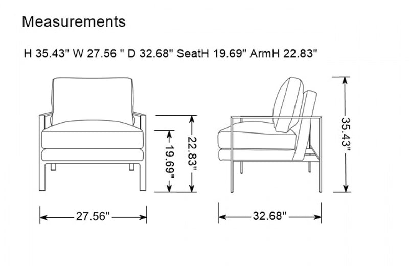 Divani Casa Bayside Modern Grey Fabric Accent Chair