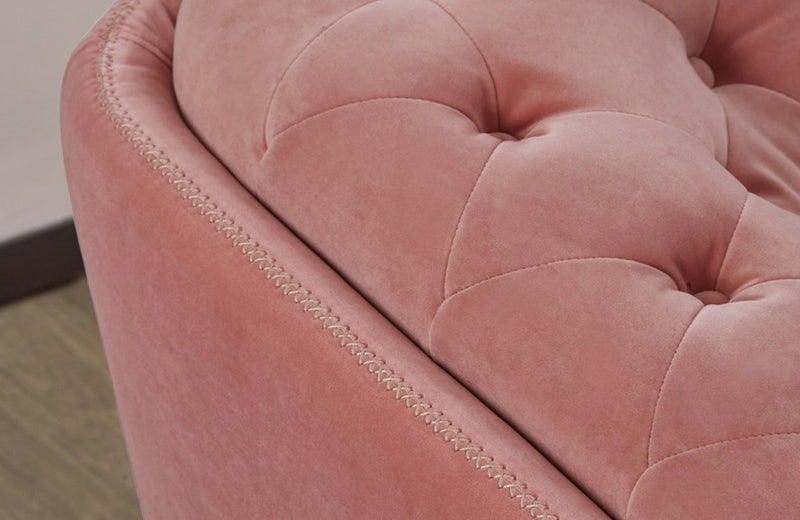 Divani Casa Aiken Modern Salmon Velvet Sofa