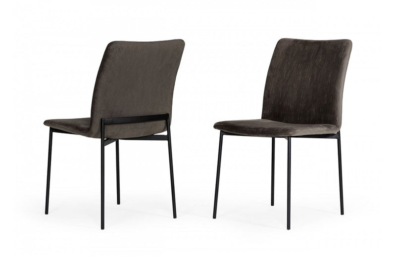 Modrest Maggie Modern Black and Brown Dining Chair (Set of 2)