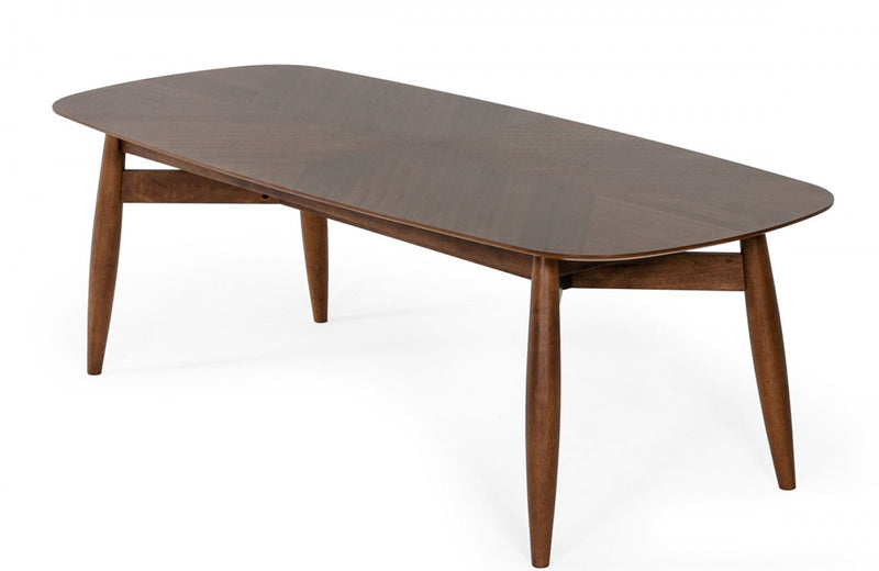 Modrest Ackley Modern Walnut Rectangular Dining Table