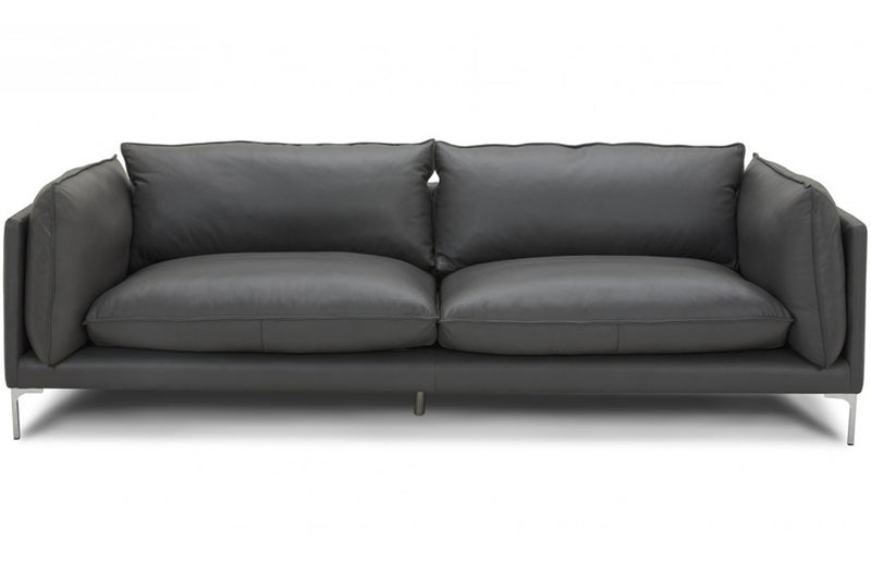 Divani Casa Harvest Modern Grey Full Leather Sofa