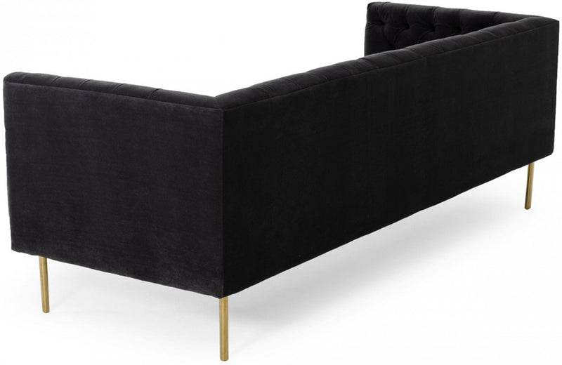 Divani Casa Chavez DK Grey Velvet Sofa